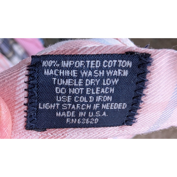 Authentic Burberry London Mens Pink Nova Check Plaid Cotton Button Down Shirt MD - Picture 8 of 11